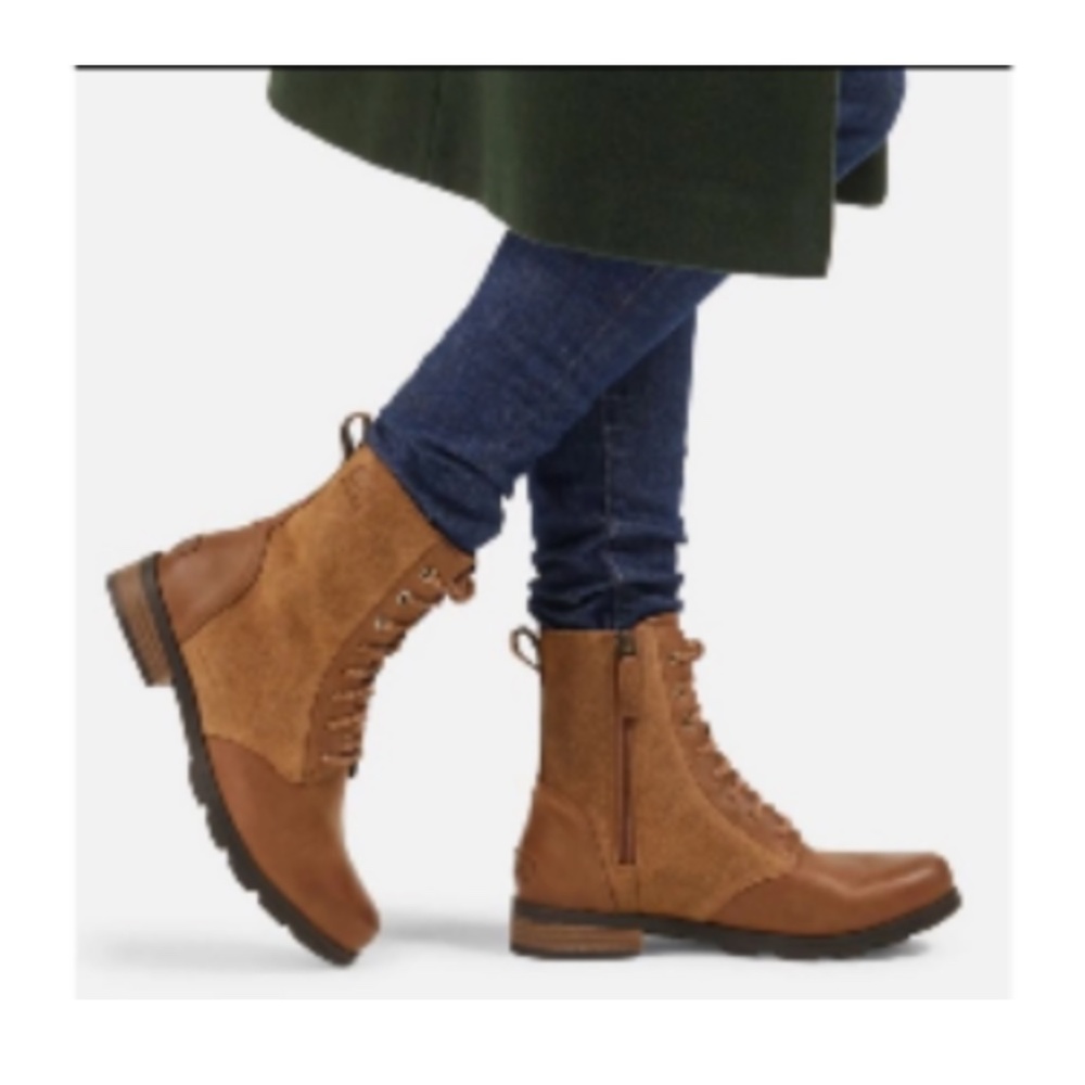 SOREL - Emelie Short Lace Weatherproof Leather Boot